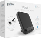 Pure Enrichment Wave Premium Sleep Sound Machine with USB Charger - Seamless Looping with 6 Soothing All-Natural Sounds, & Auto-Off Timer - Easily Portable for Travel (Black) Patented Design