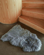 WaySoft New Zealand Sheepskin Area Rug – Genuine Fluffy Wool, Multiple Sizes, Bedroom or Living Room Decor(2ft x 3ft,Grey)