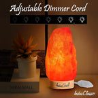 LN-02 Himalayan Pink Crystal Rock Salt Lamp 4~7 lbs with Dimmer Control Switch, Quality Gift Packaging