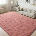 ISEAU 4x6 Area Rug for Living Room, Blush Rugs for Bedroom, Dorm, College, Apartment, Soft Shaggy Carpets, Machine Washable Mats, Under Bed, On Nursery Floors Mat, Boys, Girls Room Carpet