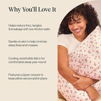Kitsch Satin Pillowcase with Zipper for Hair & Skin - Softer Than Silk Pillow Cases, Smooth Cooling Satin Pillow Case, Wrinkle-Free, Machine Washable, Pillow Cases Standard Size 19x26 - Cherry Print