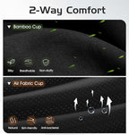 Bluetooth Sleep Mask with 2 Removable 3D Contoured Cup, Bamboo Cotton Bluetooth Sleep Headphones for Side Sleepers with Timming Setting, Blackout Eye Mask for Travel Meditation Men Women