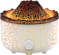 YALEDI Aromatherapy Essential Oil Diffuser, 560ml Ultrasonic Cool Mist Diffuser/Humidifier with Flame & Volcano 2 Mist Mode, for Bedroom,Office,Home, Auto Shut-Off, Remote Control, Gift (White)