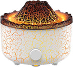 YALEDI Aromatherapy Essential Oil Diffuser, 560ml Ultrasonic Cool Mist Diffuser/Humidifier with Flame & Volcano 2 Mist Mode, for Bedroom,Office,Home, Auto Shut-Off, Remote Control, Gift (White)