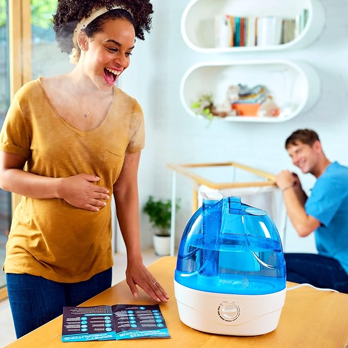 AquaOasis® Cool Mist Humidifier (6L Water Tank) Quiet Ultrasonic Humidifiers for Bedroom & Large room - Adjustable -360 Rotation Nozzle, Auto-Shut Off, Humidifiers for Babies Nursery & Whole House