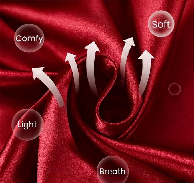 Kihnop Women's Satin Robe Silk Robe Lace Bridal Robes for Bride Bridesmaid Robes Silky Bathrobe Getting Ready Sleepwear
