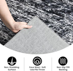 Washable Area Rug 4x6 – Soft Vintage Black and Grey Distressed Carpet for Bedroom, Living Room, Entryway, Kitchen, or Office – Low Pile Indoor Mat for Home Decor