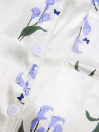 LYANER Women's Silky Satin Pajamas Set Short Sleeve Button Down Shirt With Shorts Pjs Set Sleepwear