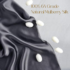ZIMASILK 100% Pure Mulberry Silk Pillowcase for Hair and Skin Health,Soft and Smooth,Both Sides Premium Grade 6A Silk,600 Thread Count,with Hidden Zipper,1pc (King 20''x36'',Dark Gray)