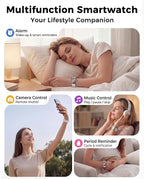 Smart Watch, Fitness Watch for Women Men with 24/7 Heart Rate/Blood Pressure Monitor,Pedometer, Sleep Tracker, 120+ Sport Modes, IP68 Waterproof Activity&Fitness Tracker Compatible with Android iPhone