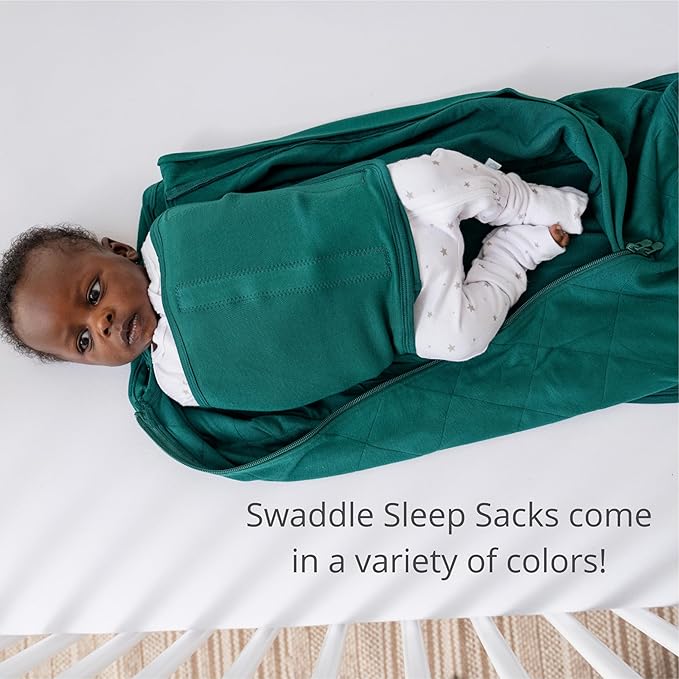 Dreamland Baby Viscose Swaddle Blanket (0-6 Months). 1.0 TOG Ultra Soft Swaddle Blanket w/Built in Band. 97% Viscose, 3% Spandex (Forest). Mom-Owned US Business, Premium Materials
