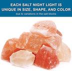 Himalayan Rock Salt Lamp Night Light Natural Hand Carved Pure Authentic Pink Salt Crystals from Pakistan use in Bedroom Family Room Hallway Office by My Perfect Nights