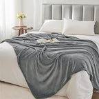 BEDELITE Fleece Blanket Twin Size Grey Throw Blanket for Couch & Bed, Luxury Plush Cozy Fuzzy Blanket 60x80 inches, Super Soft Warm Lightweight Throw Blanket for Travel Camping