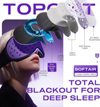 Sleep Mask Headphones Bluetooth 5.4 with 3D Removable Hot & Cold Compress, TOPOINT Weighted Eye Mask Blackout Soft, Cooling Breathable for Women Men Deep Sleep Relax Tired Eyes Migraine Office Travel