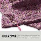 Mulberry Silk Pillowcase for Hair and Skin Standard Size Leopard Print Pillow Cases with Zipper Soft Breathable Smooth Cooling Covers Sleeping (Pink Paint, 20"X 26",1Pcs)