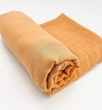 Premium Swaddle Blanket by BWD - 70% Viscose & 30% Organic Cotton, 47x47 Inches - Neutral Baby Swaddle Set for Newborns and Infants (Mustard)