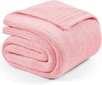 L'AGRATY Knitted Weighted Blanket - 48"x72" 20lbs Cooling Chunky Knit Heavy Blanket for Adults Braided Crochet Throw Thick Cable Yarn Knit Decorative No Beads Evenly Weighted Machine Washable