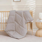 ZPECC Toddler Down Alternative Comforter, 39x47 Hypoallergenic Baby Blanket Quilt, Soft Breathable Lightweight All Season Kids Duvet Insert for Crib Stroller Cot Daycare, Ashes of Roses