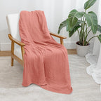 Comfy Cubs Muslin Blanket for Adults Twin 90" x 66" - 6 Layer Soft, Breathable & Lightweight Muslin Adult Blanket - Machine Washable & Designed in The US Bedding for All Seasons - Dusty Rose