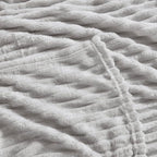 Nestl Blanket Twin Size for Bed - Cozy Warm Fuzzy Blankets for Women, Plush Small Fleece Throws for Girls - Silver Grey, 66 x 90 Inches