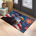 Eagle Flag Area Rug 2x3 ft Entry Rug Washable Boho Rugs Non Slip Low Pile Floral Door Mat Small Carpet for Bedroom, Bedside, Kids Room, Office, Dining Room