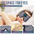 3D Sleep Mask With Bluetooth 5.4 Headphones, Wireless Sleep Headphones with Ultra-Thin HD Stereo Speakers for Side Sleepers, Eye Mask for Blackout & Noise Cancelling, Cool Gifts for Christmas Birthday