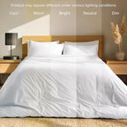 Bare Home 100% Organic Cotton Queen Duvet Cover Set - Crisp Percale Weave - Lightweight & Breathable - Cooling Duvet Cover Set (Queen, White)