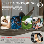 Smart Health Ring 2.0 for Women Men, Slim Scratch & Fingerprint Resistant Design, Efficient Chip Fitness Tracker, Monitors Heart, Blood Oxygen & Pressure, Sleep, Steps, Waterproof, Silver 7