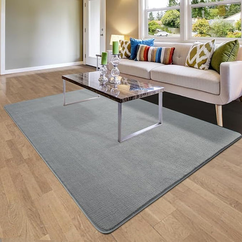 Andecor Shag Area Rug Fluffy Carpets, 5x7 Grey Washable Living Room Bedroom Rugs, Soft Fuzzy Indoor Rugs for Dorm Boys Girls Kids Room Nursery Home Decorations