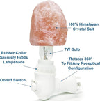 Himalayan Rock Salt Lamp Night Light Natural Hand Carved Pure Authentic Pink Salt Crystals from Pakistan use in Bedroom Family Room Hallway Office by My Perfect Nights