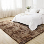 Litanika 5x8 Shag Area Rug for Living Room Bedroom, Tie-Dyed Brown High Pile Soft Plush Shaggy Furry Bedside Playroom Dorm Carpet, Non-Slip, Non-Shedding Modern Indoor Floor Rug
