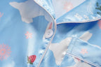 Hupohoi Unisex Girls Boys Kids Pajama Sets Button Down Satin Sleepwear Nighty 3PCS Silky Lounge Sets Nightwear
