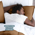 Bare Home Bedding Duvet Cover California King Size - Premium 1800 Super Soft Collection - Lightweight, Cooling - Soft Breathable Bedding Duvet Cover (Cal King, Caramel)