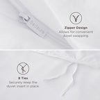 Bedsure Duvet Cover Full Size - Only Includes 1 Duvet Cover (80"x90"), Hotel Luxury Soft Double Brushed All Season Bedding for Kids & Adults, Zipper Closure, White (No Comforter, No Pillow Shams)