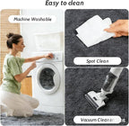 6x9 Area Rug Fluffy Shaggy - Ultra Soft Faux Fur Non-Slip Machine Washable Carpet for Bedroom, Living Room, Nursery & Dorm Cozy Home Decor