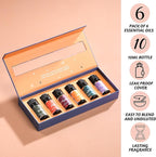 Folkulture Floral Essential Oils Set | 6 Fragrance Oils Set for Diffusers | Rose, Jasmine & Patchouli | You’re So Loved Aromatherapy Gift Set for Her | Relaxing Home Scents