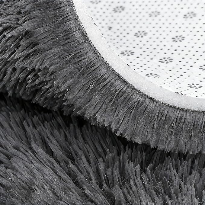 6x9 Area Rug Fluffy Shaggy - Ultra Soft Faux Fur Non-Slip Machine Washable Carpet for Bedroom, Living Room, Nursery & Dorm Cozy Home Decor