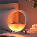 Dekala Arches Gradual Sunrise Alarm Clock with Wireless Charging, Sunset White Noise Sound Machine Loud Sunsire Alarm Clock for Heavy Sleepers Smart Ambient Lamp Sunrise App/Touch Control 2.4G WiFi