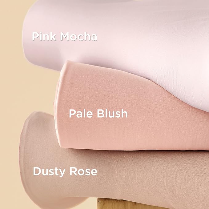 Bedsure Duvet Cover King Size - Soft Double Brushed Bedding Set for Kids & Adults, Zipper Closure, 3 Pieces, Includes 1 Duvet Cover (104"x90") & 2 Pillow Shams, NO Comforter, Pink Mocha