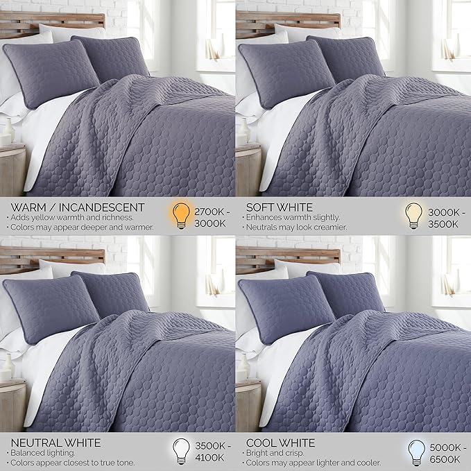 Southshore Fine Living, Inc. Oversized Queen Quilt Bedding Set, Lightweight Quilt, Soft Coverlet Full Size Bedspread 3-Piece Set with Two Matching Quilted Pillow Shams, Full/Queen Quilts, Denim