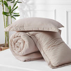 Bedsure King Size Comforter Set - Warm Taupe Soft Bedding for All Seasons, Cationic Dyed Bed Set, 3 Pieces, 1 King Size Comforter (104"x90") and 2 Pillow Shams (20"x36"+2")