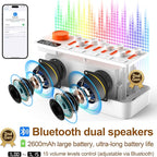 TMEHM 3-in-1 Sleep Sound Machine with 8 Mixable Nature Sounds, Portable Bluetooth Speaker & 12-Color Night Light, White Noise, Sleep Timer & Breathing Exercises for Babies, Kids, and Adults