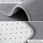 Keeko 7x10 Area Rugs for Living Room, Soft Modern Bedroom Large Rugs Indoor Non Slip Fluffy Rug Minimalist Low Pile Carpet Washable Rug for Kids Boys Girls Dorm Classroom Nursery Home Decor Grey