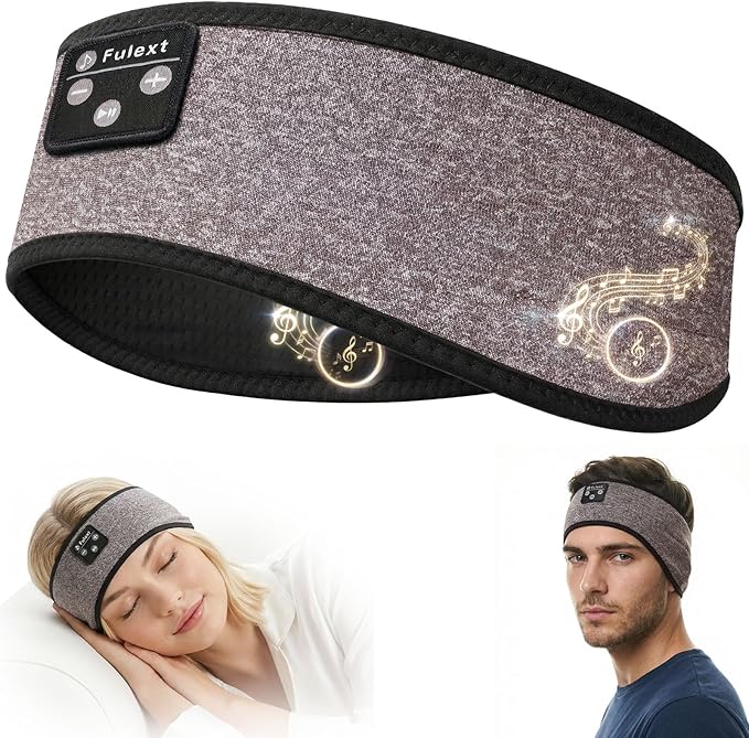 Sleep Headphones Headband Bluetooth 5.4 - Wireless Music Headband with Ultra-Thin HD Stereo Speakers, Sweat Resistant for Side Sleepers, Sports, Meditation, Travel