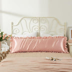 Rose Gold Satin Pillowcases Body Pillow for Hair and Skin,Rose Gold Body Pillow Silk Pillowcase with Envelope Closure Princess Room Decoration