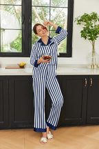 Ekouaer Silk Pajamas for Women Long Sleeve Satin Pajama Set Silky Pj Sets 2 Piece Button Down Loungewear Sleepwear