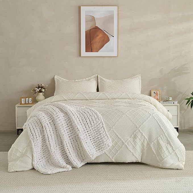 Chunky Knit Blanket Throw 50x60 Inches,Handmade Cable Knit Crochet Blanket,Cozy Lightweight All Season,Wrinkle-Resistant Polyester for Couch Bed Sofa Reading Nook, Beige