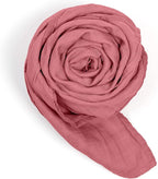 BWD Baby Swaddle Blanket – Ultra-Soft Bamboo Viscose & Organic Cotton Muslin – Lightweight, Breathable, Stretchy – Newborn Essential 47" (Rosewood)