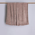 BEST HOME FASHION Super Soft Luxe Sheen Chenille Throw Blanket, Warm and Cozy Knitted Decorative Blanket for Sofa, Couch and Bed All Seasons 50 x 60 Inches- Dusty Rose