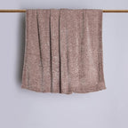 BEST HOME FASHION Super Soft Luxe Sheen Chenille Throw Blanket, Warm and Cozy Knitted Decorative Blanket for Sofa, Couch and Bed All Seasons 50 x 60 Inches- Dusty Rose